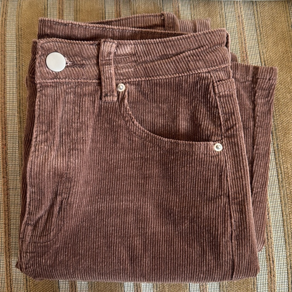 SHEIN Brown Corduroy Flare Pants